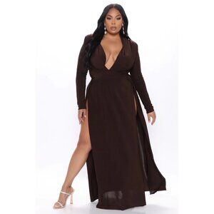 Fashion Nova Chocolate Maxi Dress